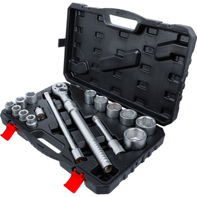 BGS Steckschlüssel-Satz mit Umschaltknarre, ausziehbar Antrieb 20 mm (3/4 ) SW 19 - 50 mm 16-tlg BGS Do it yourself 71024