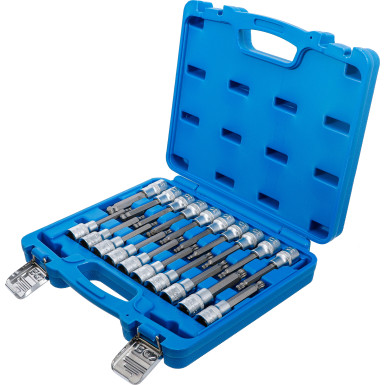 BGS Bit-Einsatz-Satz | Antrieb Innenvierkant 12,5 mm (1/2"""") | Innensechskant, T-Profil (für Torx), Innenvielzahn (für XZN) mit Kugelkopf | 20-tlg | 5170
