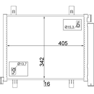 Kondensator, Klimaanlage BEHR AC 747 000S
