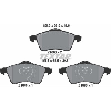 Bremsbelagsatz Vw P. T4 96 | 2188302