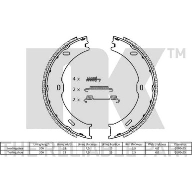 Handbremsbacken Db Sprinter 06 | 2733782