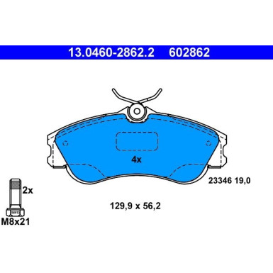 Bremsbelagsatz Citroen P. Xsara Picasso 1,6-2,0 16V 99-10 | 13.0460-2862.2