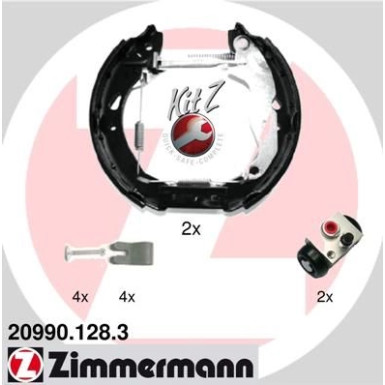 ZIMMERMANN Bremsbacken 20990.128.3 KIT Z ZIMMERMANN Bremsbacken 20990.128.3 KIT Z