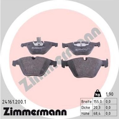 ZIMMERMANN Bremsbeläge ZIMMERMANN Bremsbeläge