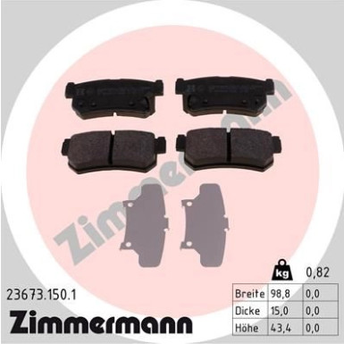 ZIMMERMANN Bremsbeläge ZIMMERMANN Bremsbeläge