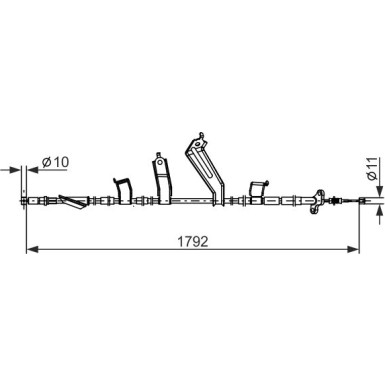 1 987 482 917 Seilzug, Feststellbremse 1 987 482 917 Seilzug, Feststellbremse
