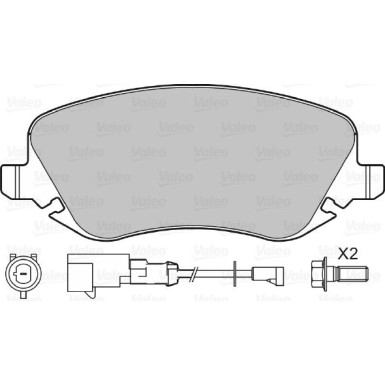 VALEO Bremsbeläge 601001