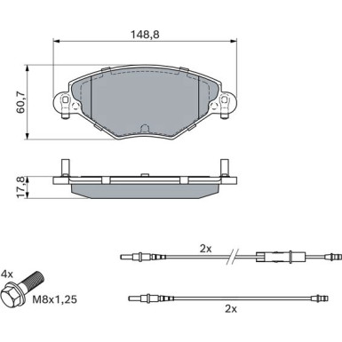 Bremsklötze | CITROEN C5 | 0 986 424 582