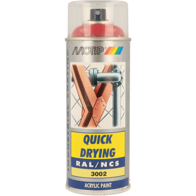 MoTip hochglänzender Acryllack karminrot 400ml | 7096