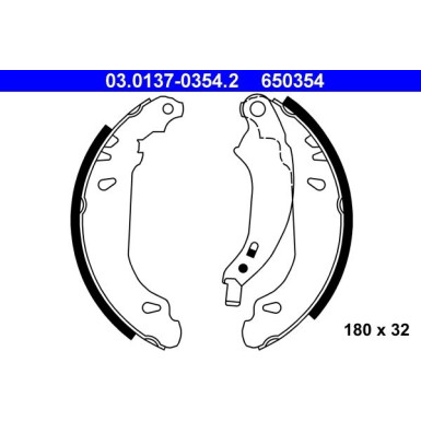 ATE Bremsbacken | 03.0137-0354.2