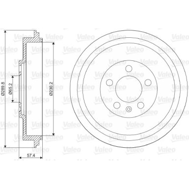 VALEO Bremstrommel 237085