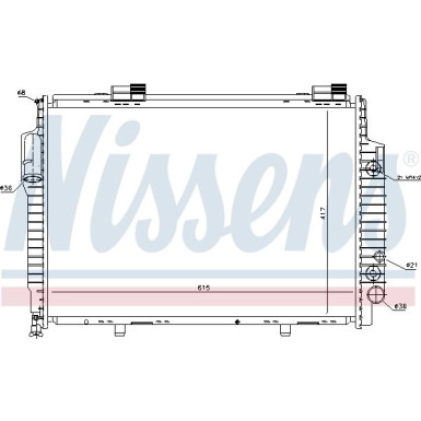 Wasserkühler PKW | Mercedes C 208 98 | 62616