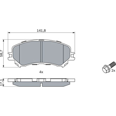 Bremsklötze VA | RENAULT 15 | 0 986 494 722 Bremsklötze VA | RENAULT 15 | 0 986 494 722