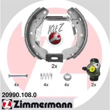 ZIMMERMANN Bremsbacken | 20990.108.0
