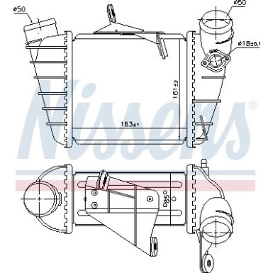 Ladeluftkühler PKW Skoda Fabia 99 FIRST FIT 961200