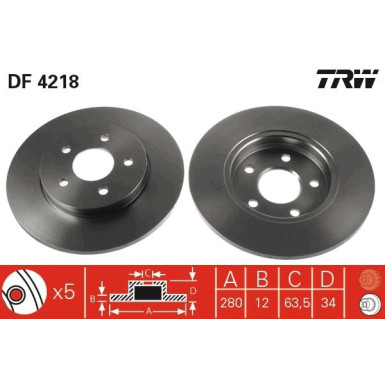 Bremsscheibe Ford T. Mondeo 00 | DF4218