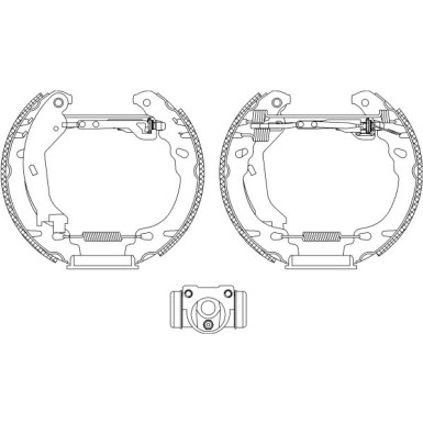 Satz Bremsbacken Fiat 500 1.2 10/07- (180X32) | 84064600