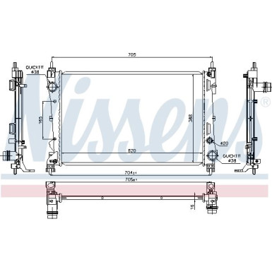 Wasserkühler PKW | FIAT DOBLO 1.3 JTD 09 | 617854