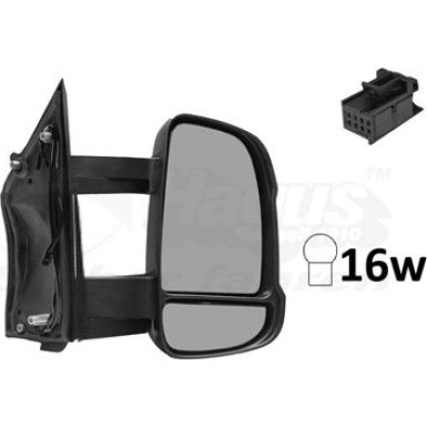 Aussenspiegel re. elek. Verst. bhz Fiat Ducato konvex 16W 8P mitl. A. OE 735517042 HAGUS
