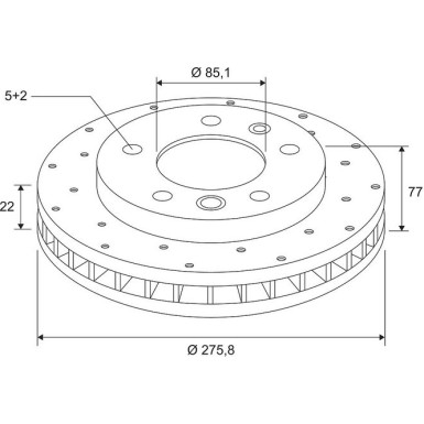 VALEO Bremsscheibe 672571 COATED