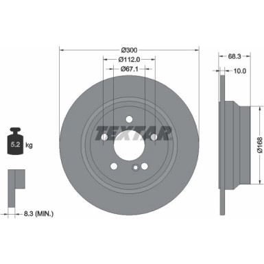 Bremsscheibe Db T. Cls (C218), E (W211, W212) 1,8-3,2 03/02 PRO+ 92115405