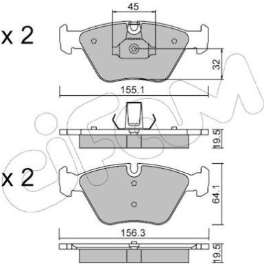 Bremsklötze VA | BMW,MG E46,X3,Z4,ZT 99 | 822-207-3