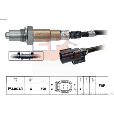 Lambdasonde Made in Italy - OE Equivalent 1.998.152