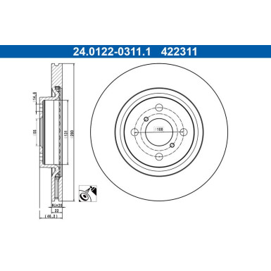 Bremsscheibe | 24.0122-0311.1