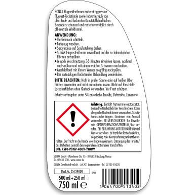 SONAX | Flugrost Entferner 750ml | 05134000