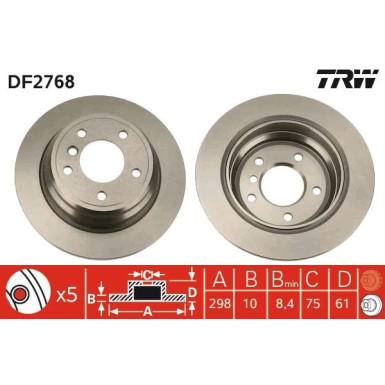 Bremsscheibe Bmw T. E39 95 | DF2768