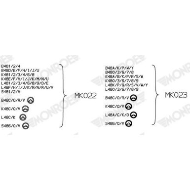 MK023 Reparatursatz, Federbeinstützlager MOUNTING KIT