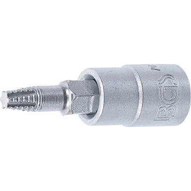 BGS Schraubenausdreher-Bit-Einsatz | Antrieb Innenvierkant 6,3 mm (1/4"""") | für defektes T-Profil (für Torx) T20 | 7098-T20