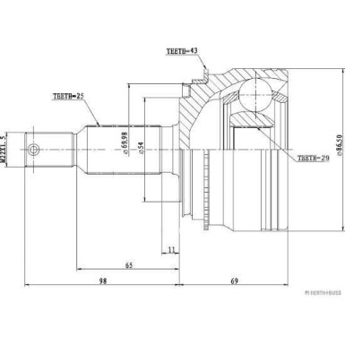 Herth + Buss Jakoparts Homokinetisches Gelenk J2825126
