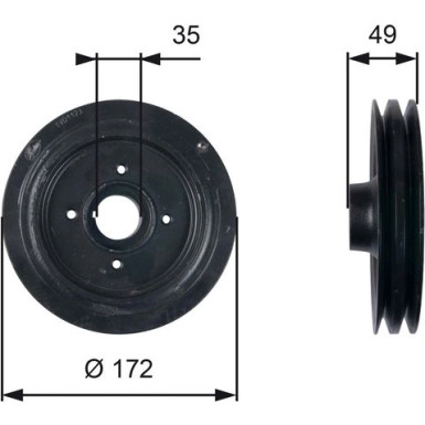 Riemenscheibe MITSUBISHI L200,Montero,Pajero DriveAlign™ TVD1123