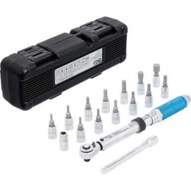 BGS Drehmomentschlüssel-Satz | Abtrieb Außenvierkant 6,3 mm (1/4"""") | 3 - 24 Nm | 16-tlg | 72088