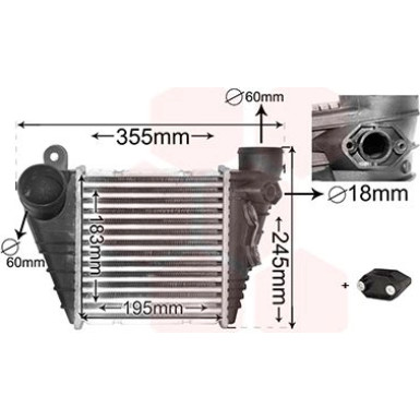 VAN WEZEL Ladeluftkühler 03004185 IR PLUS