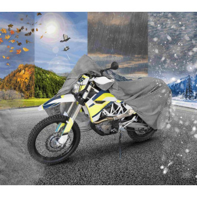 Motorradgarage Grösse XL | PVC - 255x110x135cm Enduro grau | 41091 Motorradgarage Grösse XL | PVC - 255x110x135cm Enduro grau | 41091