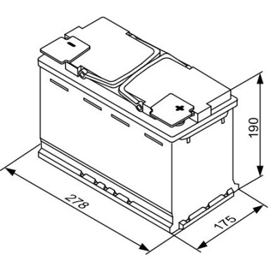 S5 A08 BOSCH | PKW-Batterie AGM | 12V 70Ah 760A | 0 092 S5A 080