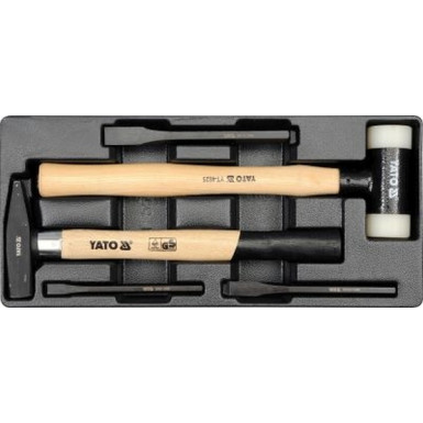 YT-5540 Hammer Meissel 5-Tlg. In Schubladeneinlage