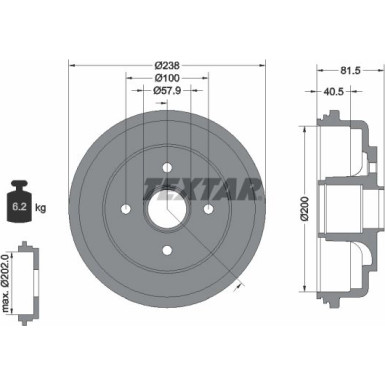 Bremstrommel. Suzuki T. Swift 1.3-1.5 05 | 94043100