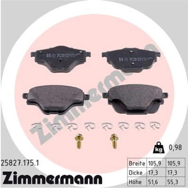 ZIMMERMANN Bremsbeläge ZIMMERMANN Bremsbeläge
