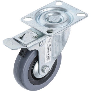 BGS Lenkrolle mit Bremse mit Anschraubsockel Ø 75 mm BGS Do it yourself 81957