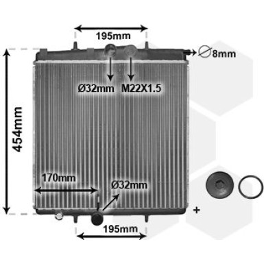 VAN WEZEL Kühler, Motorkühlung 40002188