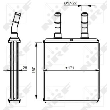 Wärmetauscher, Innenraumheizung | 54291