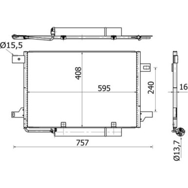 Kondensator, Klimaanlage BEHR AC 369 000S
