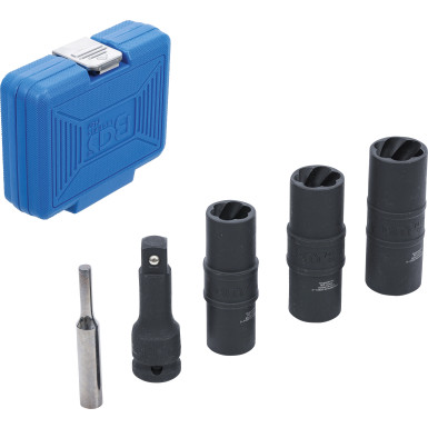 BGS Kraft-Spezial-Steckschlüssel-Wendeeinssatz-Satz | Sechskant & Schraubendreher 17 - 19 - 21mm | 12.5 mm (1/2"""") | 3-tlg | 7467