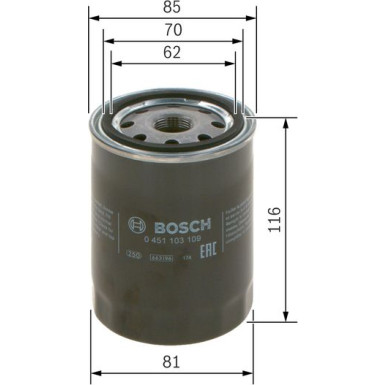 Ölfilter | CITROEN,DAF,ARO,FIAT | 0 451 103 109