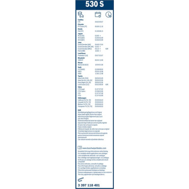 BOSCH | Wischerblatt 530S | TWIN-Spoiler | 3397118401