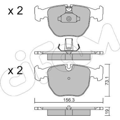CIFAM Bremsbelagsatz, Scheibenbremse 822-559-0