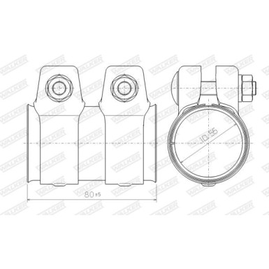 DM55 L80 Rohrverbinder | Rohr in Rohr | 80190